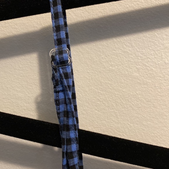 Blue Kenzie plaid 100% cotton tank top - Picture 7 of 8